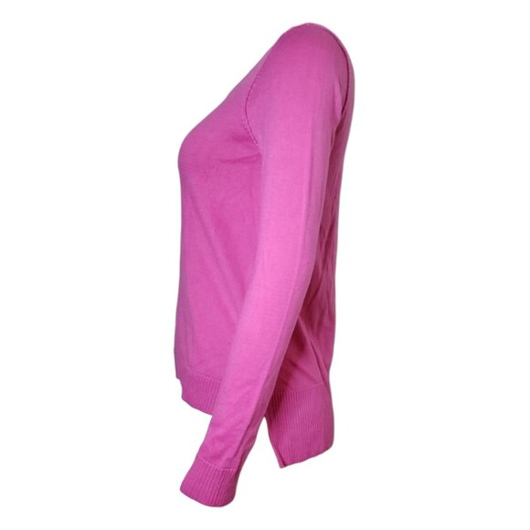 INC International Concepts Sweater Womens SIze S Small Solid All Pink Cotton - Picture 2 of 6